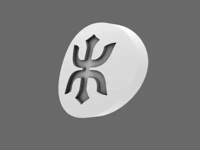 Red Ronin Chapter V10B Shoulder Circle Symbols 3D print model