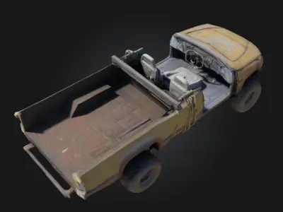 Mud Splattered Pickup Conversion  Rugged Vehicle Ready for Off  3D model
