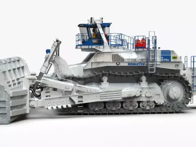 Komatsu Crawler Dozers D675E 3D model