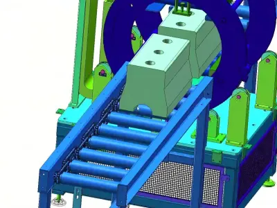 180 Degree Rotating Conveyor Transfer Machine 3D model