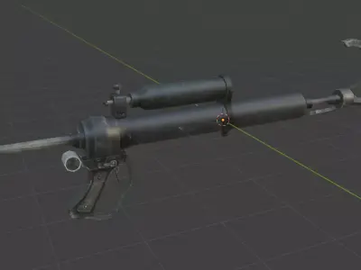 weapon al54 Low-poly 3D model