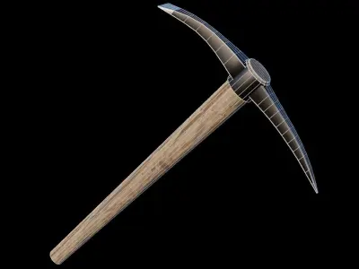 Pickaxe model Low-poly 3D model