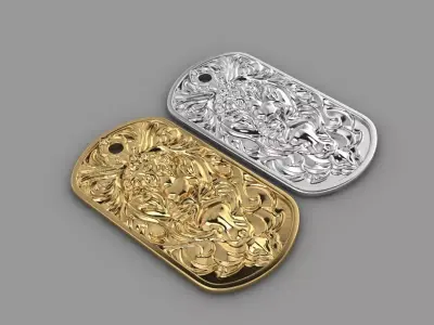 Lion military  Pendant  3D print model