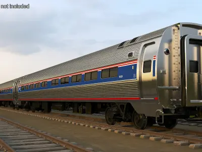 Passenger Train Amtrak California 3D model