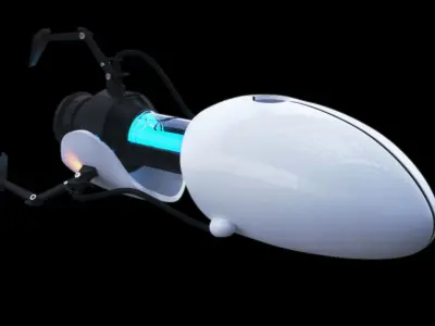 Portal gun Game ready 3D model