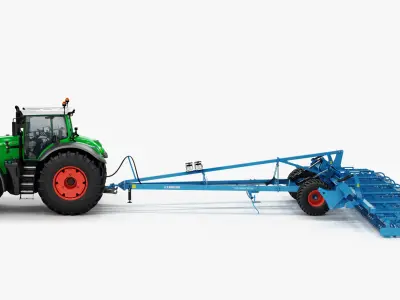 FENDT 1050 Vario Tractor and Lemken System-Kompaktor Gigant 