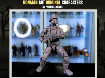 Specter Soldier Original 3D printable full action figure 3D print model