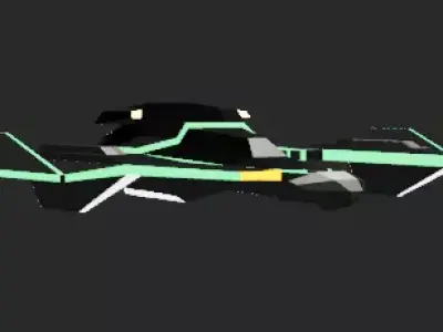 Space craft Low-poly 3D model