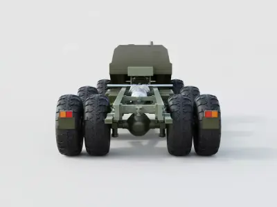 MAZ-543M-1 Military Truck Chassis 3D Model 3D print model