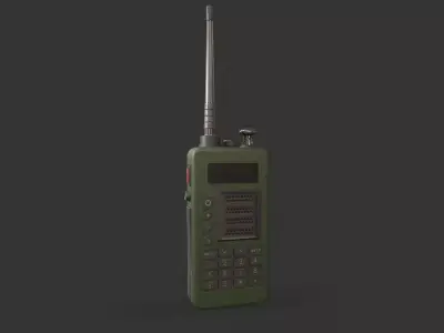 Old portable radio Free low-poly 3D model