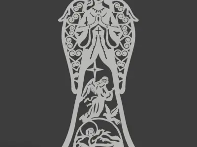 christmas nativity for wall - medal - tree ornaments - lamp 3D print model
