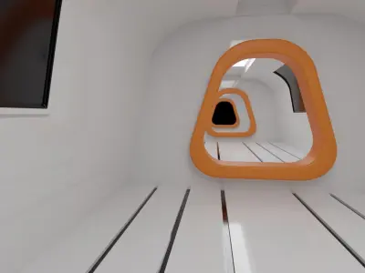 Futuristic Train 3D model