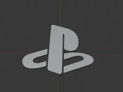 PlayStation logo 3d model 3D model