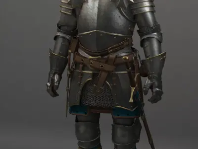 Knight in armor 3D model buy