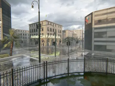 Polanesi Old Itlian City Low-poly 3D model