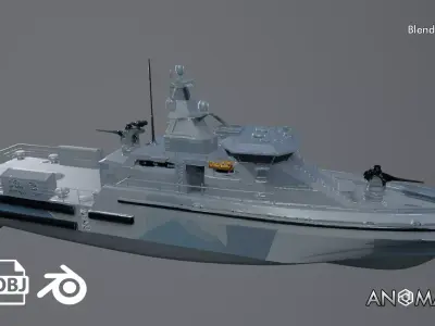 patrol boat 3D model