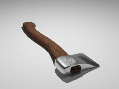 Axe Low Poly 3D Model Pbr-4k Low-poly 3D model