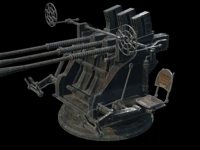 Type 96 25 mm AT-AA Gun 3D model