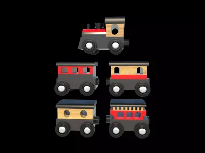 toy train 3D model 7