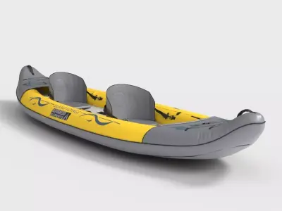 RECREATIONAL KAYAK Low-poly 3D model