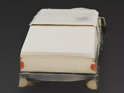 Destroyed Light Tactical Vehicle 3D Model Low-poly 3D model