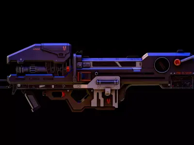 M6 GNR Spartan Laser Gun Low-poly 3D model