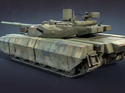 T-84 Oplot-M Low-Poly Low-poly 3D model