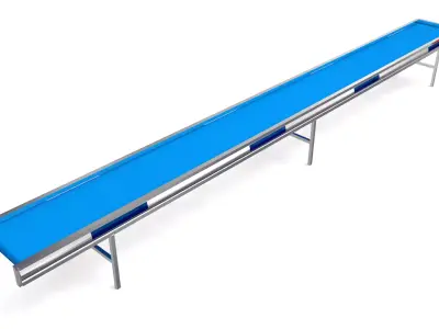 Plastic Belt Conveyor Low-poly 3D model