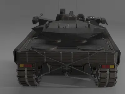 Modern MBT T-118 Jaguar Low-poly 3D model