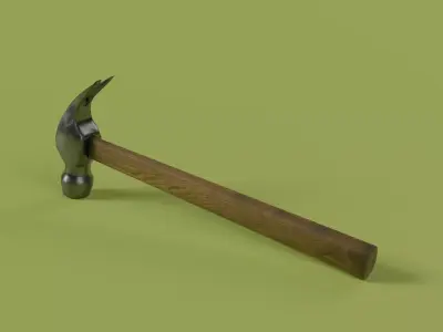 Hammer Low-poly 3D model Low-poly 3D model get