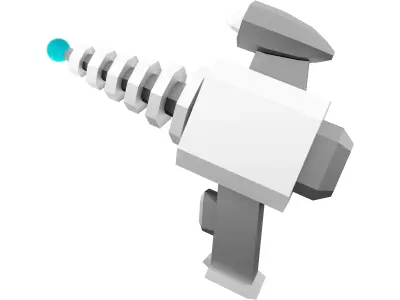 3d science fiction blaster icon 3D model