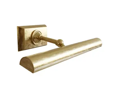 Cabinet Makers Picture Light Hand-Rubbed Antique Brass 3D model