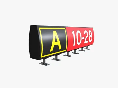  Airport signs and lights PBR set 