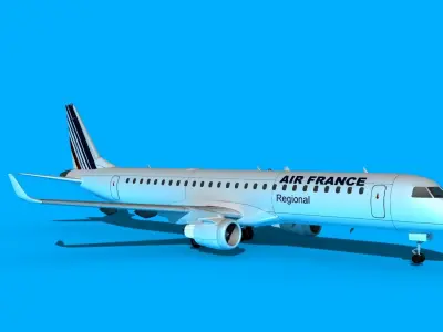 Embraer Emb-190 Air France HOP 3D model