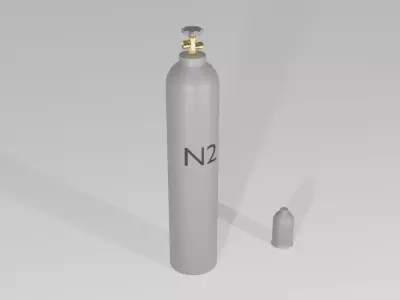 Gas cylinder Low-poly 3D model 14