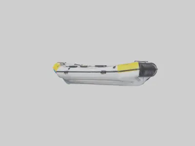 Inflatable Boat model Low-poly 3D model