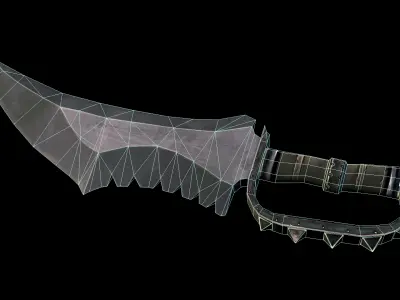Dagger sword Low-poly 3D model purchase