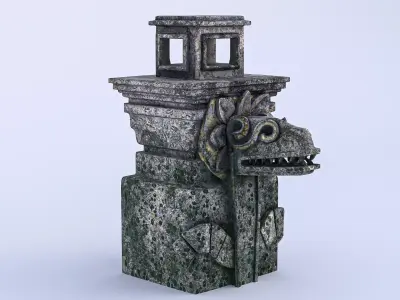 Aztec Ancient Totem - Highly Detailed 3D Model 3D model