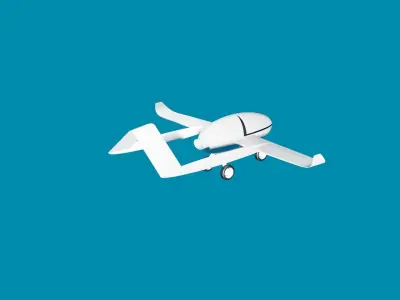 Plane paper airplane 3D model