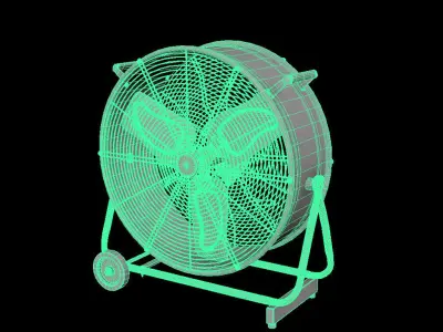 Industrial fan 3D model shop