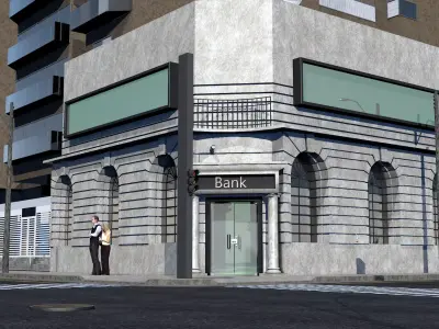 Financial Bank 3D model