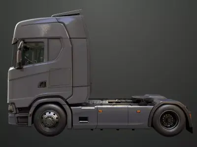 Generic Heavy Truck Chassis 06  Interior All PBR Textures Low-poly 3D model purchase