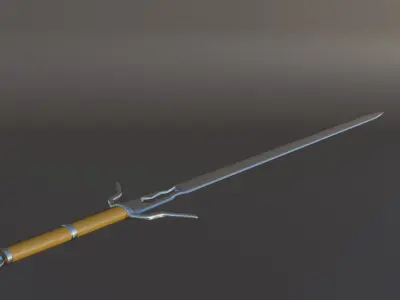 Low-poly 3D model sword Low-poly 3D model