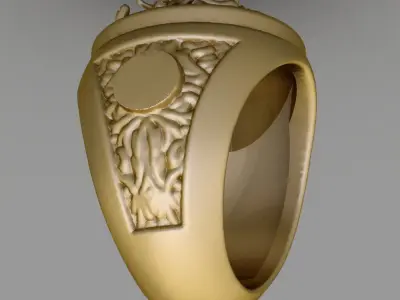 Antique Gents Signet Ring 3D print model get