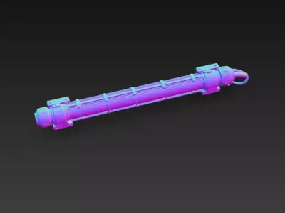 Industrial Sci-Fi Tube Light - Neon Lamp PBR Low Poly Game Ready Low-poly 3D model
