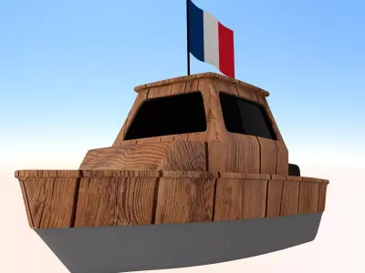 France Fishing Boat 3D model