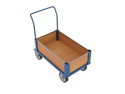  Low Sided Box Cart 3D model