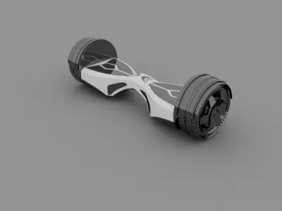 Auto-balancing electric mini mobile 3D model