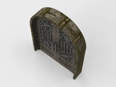 arched ornate gate 3D model