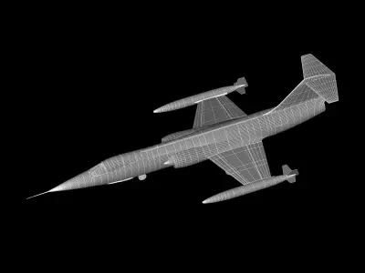 Lockheed F-104G Starfighter Free low-poly 3D model
